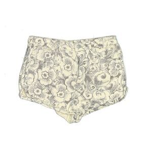 Anthropologie Pilcro Women's Floral Cream & Gray Cut-Off Denim Shorts, Size 30